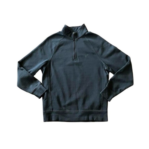 Tesla Black Quarter-Zip Sweatshirt - Size S - Picture 1 of 8